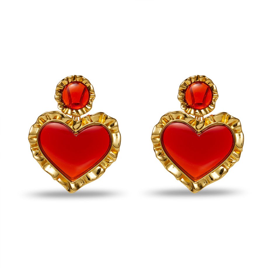 Heart Earrings - Cute and Elegant Red Heart-Shaped Earrings – Tristar  Boutique